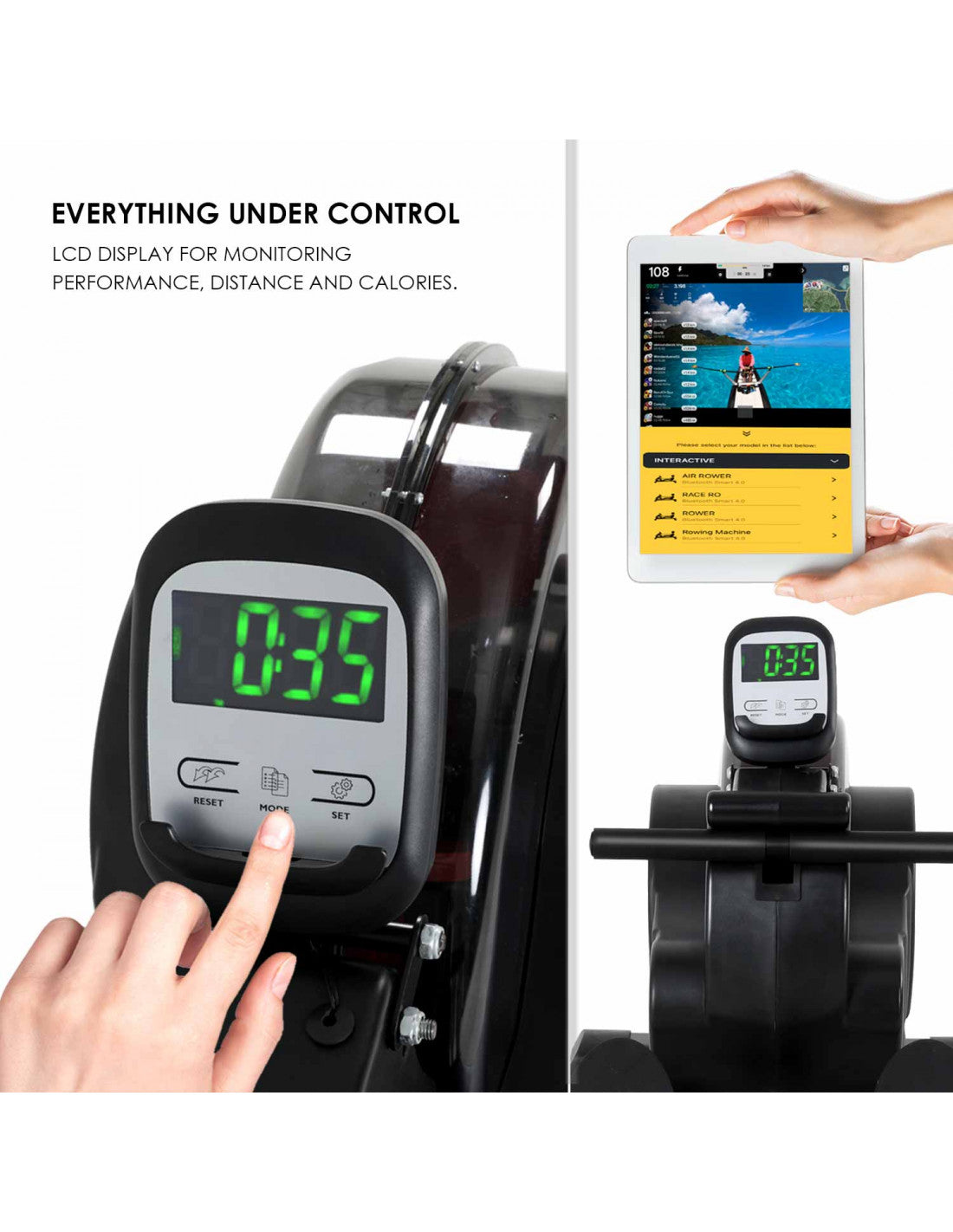 Foldable Water Rowing Machine for Home Cardio