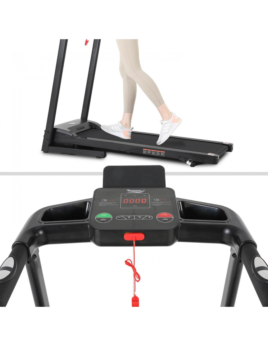 Folding Treadmill with 14km/h Speed and Hydraulic Assist
