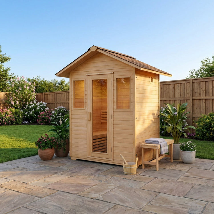3 Person Traditional Steam Outdoor Sauna Room centuraheat