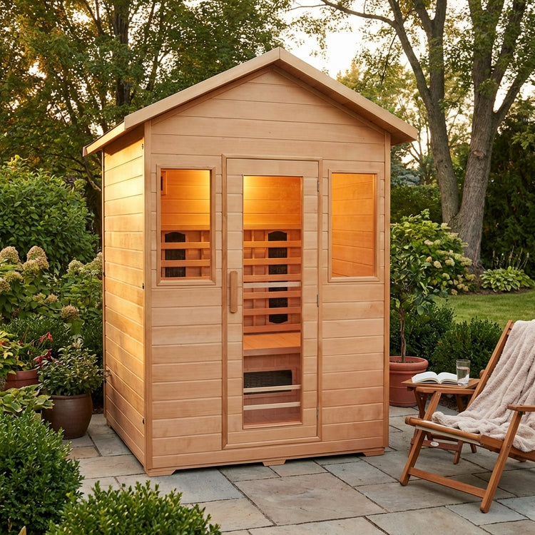 3 Person Luxury Outdoor Infrared Sauna by Centuraheat