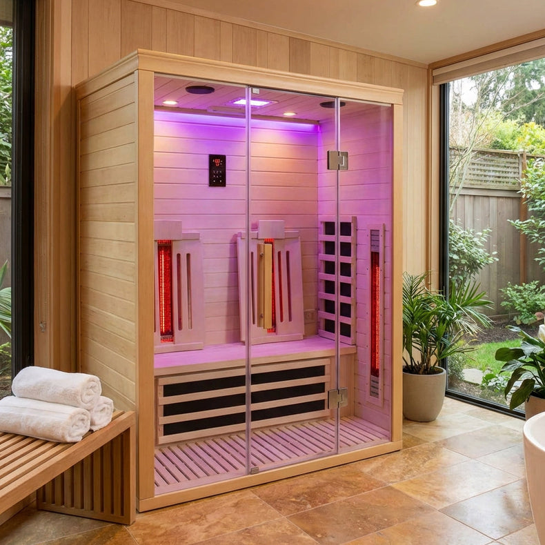 2 Person Full Spectrum Infrared Light Indoor Sauna by Centuraheat