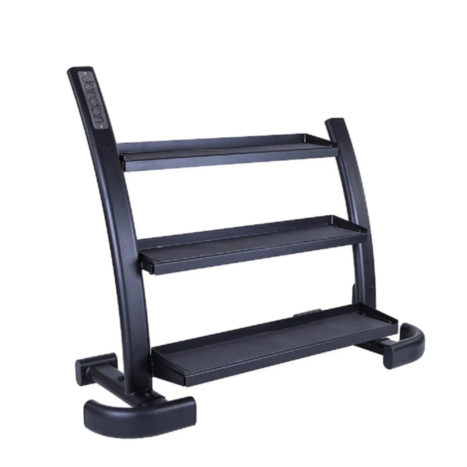 Black metal racking for kettlebells