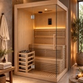 CenturaHeat 2 Person Indoor Sauna with 2.3kW Harvia Heater