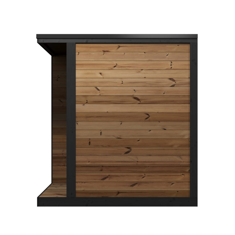 2-4 Person Hiki S Steam Garden Outdoor Sauna | Premium Thermowood side view
