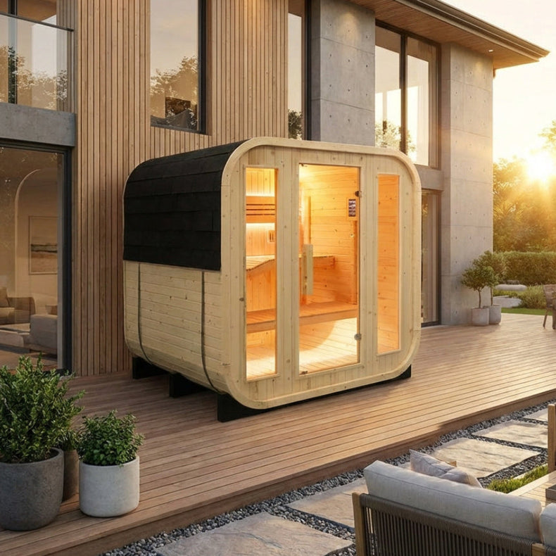 2-4 Person Outdoor Square Sauna by Centuraheat