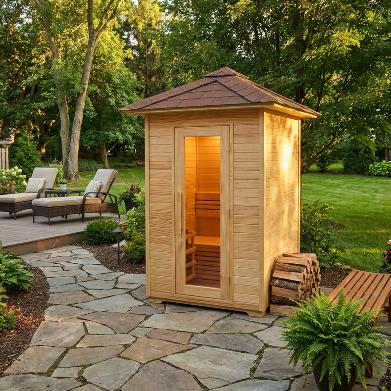 2 Person Outdoor Sauna House by Centuraheat