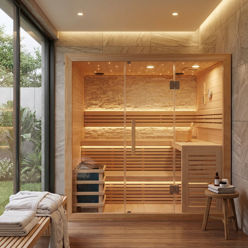 Luxury Traditional Steam 5-6 Person Indoor Sauna by Centuraheat