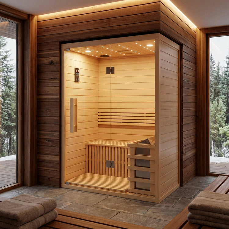 Traditional Steam Double 2 Person Indoor Sauna by Centuraheat