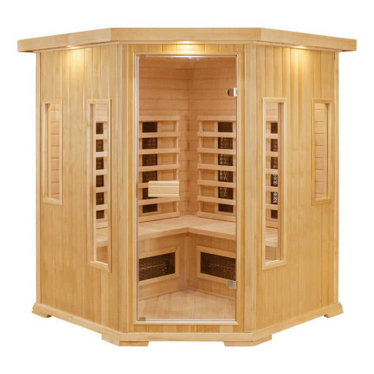 Diamond Infrared Corner Indoor Sauna by CenturaHeat