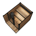 3D birds eye view of the Hiki S Steam Garden Outdoor Sauna 
