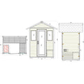3 Person Traditional Steam Outdoor Sauna Room by Centuraheat technical drawing