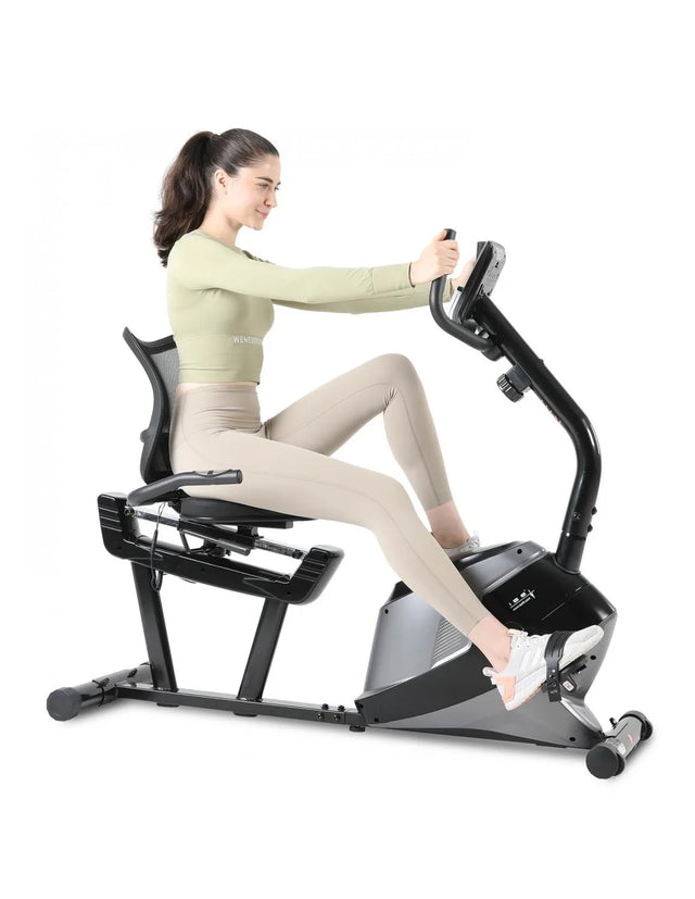 Recumbent Magnetic Exercise Bike with 8 Resistance Levels