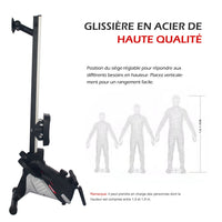Home Gym Air Rower Cardio Machine Fitness Equipment Aluminium and Iron Water & Fan for Home Use