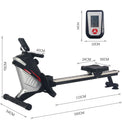 Home Gym Air Rower Cardio Machine Fitness Equipment Aluminium and Iron Water & Fan for Home Use