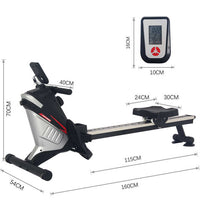 Home Gym Air Rower Cardio Machine Fitness Equipment Aluminium and Iron Water & Fan for Home Use