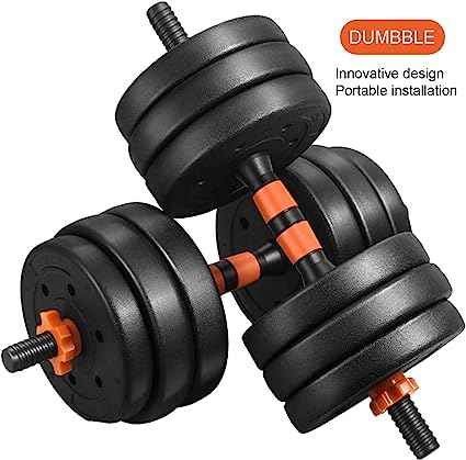 6-in-1 Adjustable Multi-Functional Dumbbell and Barbell Kettlebell Set Customizable Steel Home Use Exercise Equipment