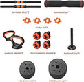 6-in-1 Adjustable Multi-Functional Dumbbell and Barbell Kettlebell Set Customizable Steel Home Use Exercise Equipment