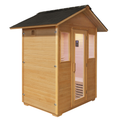 3 Person Traditional Steam Outdoor Sauna Room by Centuraheat - side view