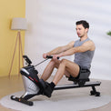 Home Gym Air Rower Cardio Machine Fitness Equipment Aluminium and Iron Water & Fan for Home Use