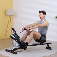 Home Gym Air Rower Cardio Machine Fitness Equipment Aluminium and Iron Water & Fan for Home Use