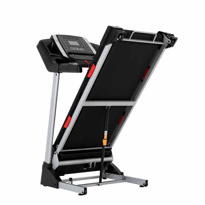 Space-saving Running Machine With Handheld Heart Rate Test for Home Gym Use