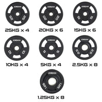 JORDAN® Urethane Tri-Grip Olympic Plates - NEW DESIGN