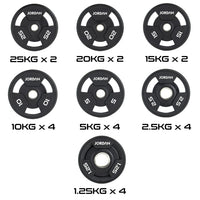 JORDAN® Urethane Tri-Grip Olympic Plates - NEW DESIGN