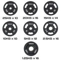 JORDAN® Urethane Tri-Grip Olympic Plates - NEW DESIGN