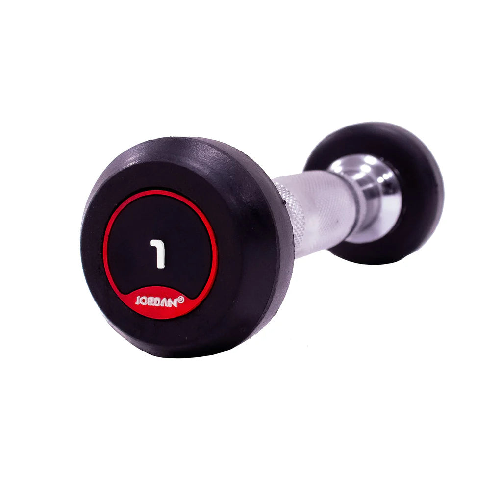 JORDAN Rubber Dumbbells (Pair) - Red