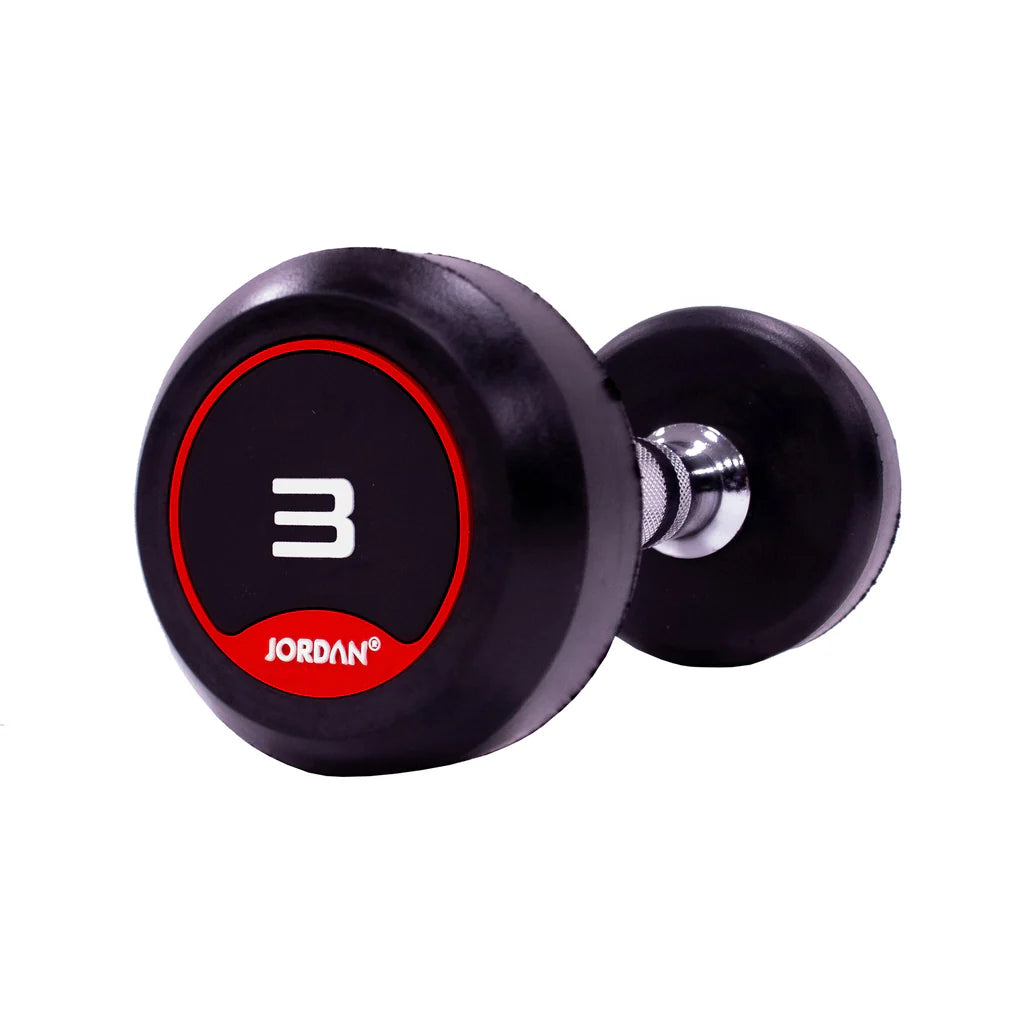 JORDAN Rubber Dumbbells (Pair) - Red