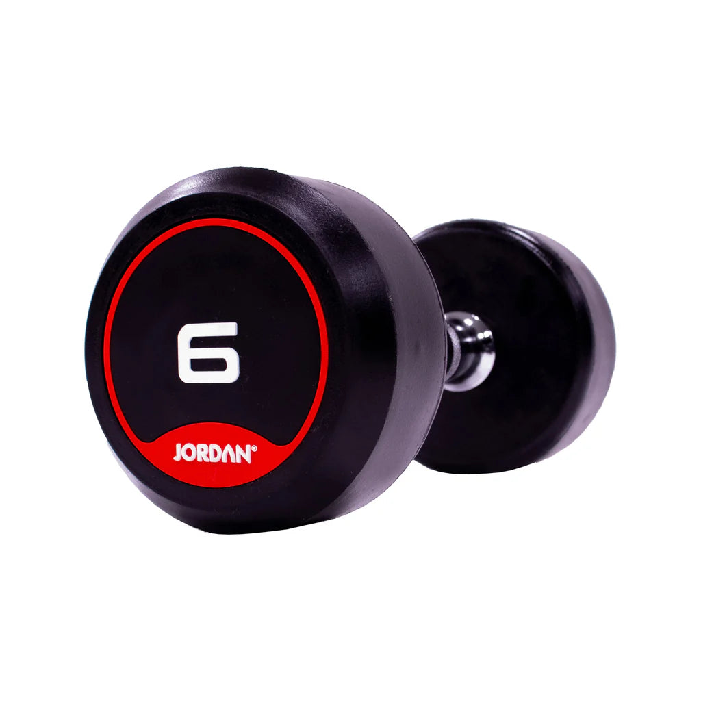 JORDAN Rubber Dumbbells (Pair) - Red