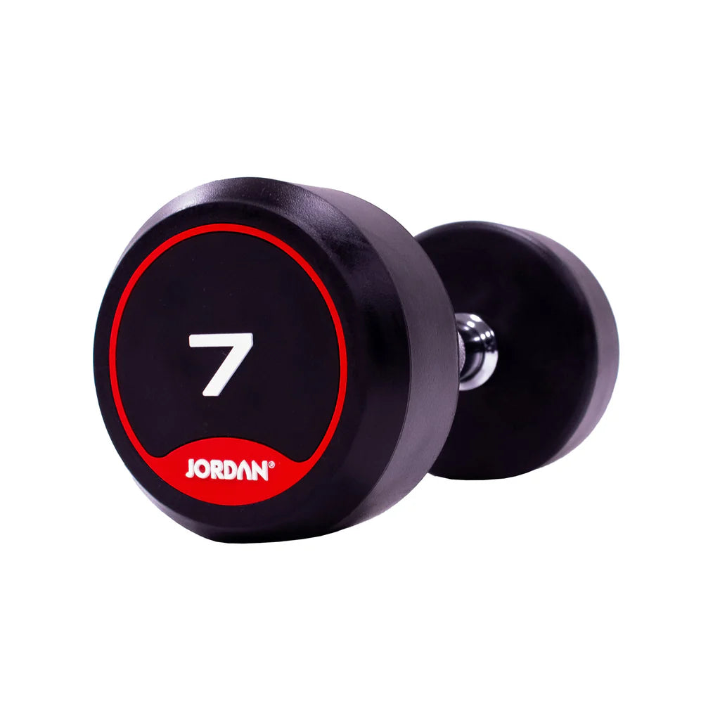 JORDAN Rubber Dumbbells (Pair) - Red