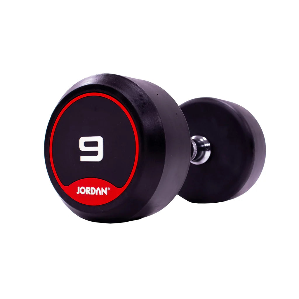 JORDAN Rubber Dumbbells (Pair) - Red