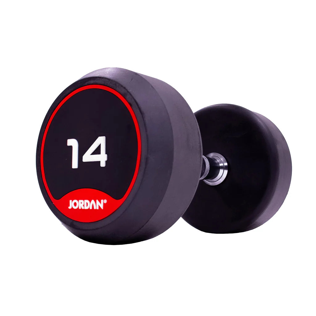 JORDAN Rubber Dumbbells (Pair) - Red