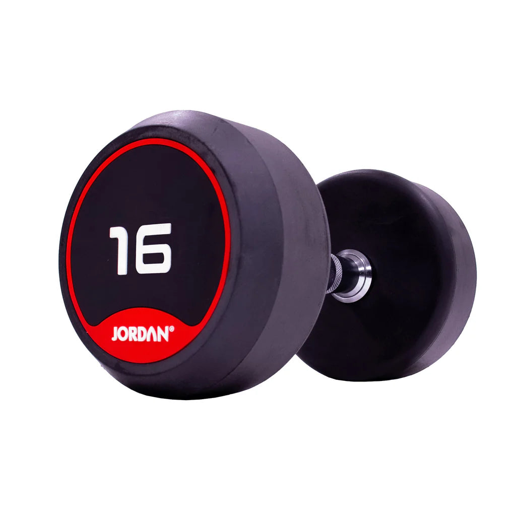 JORDAN Rubber Dumbbells (Pair) - Red