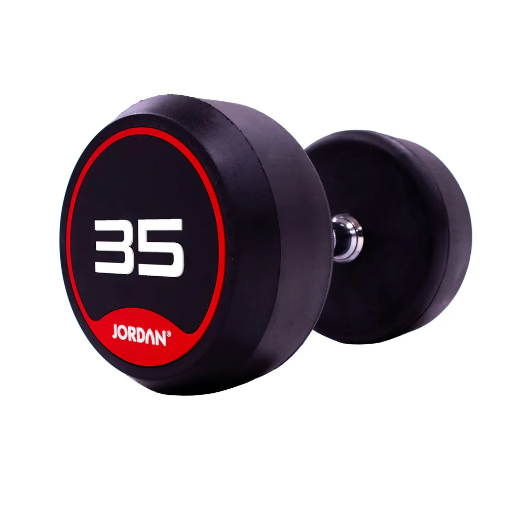JORDAN Rubber Dumbbells (Pair) - Red