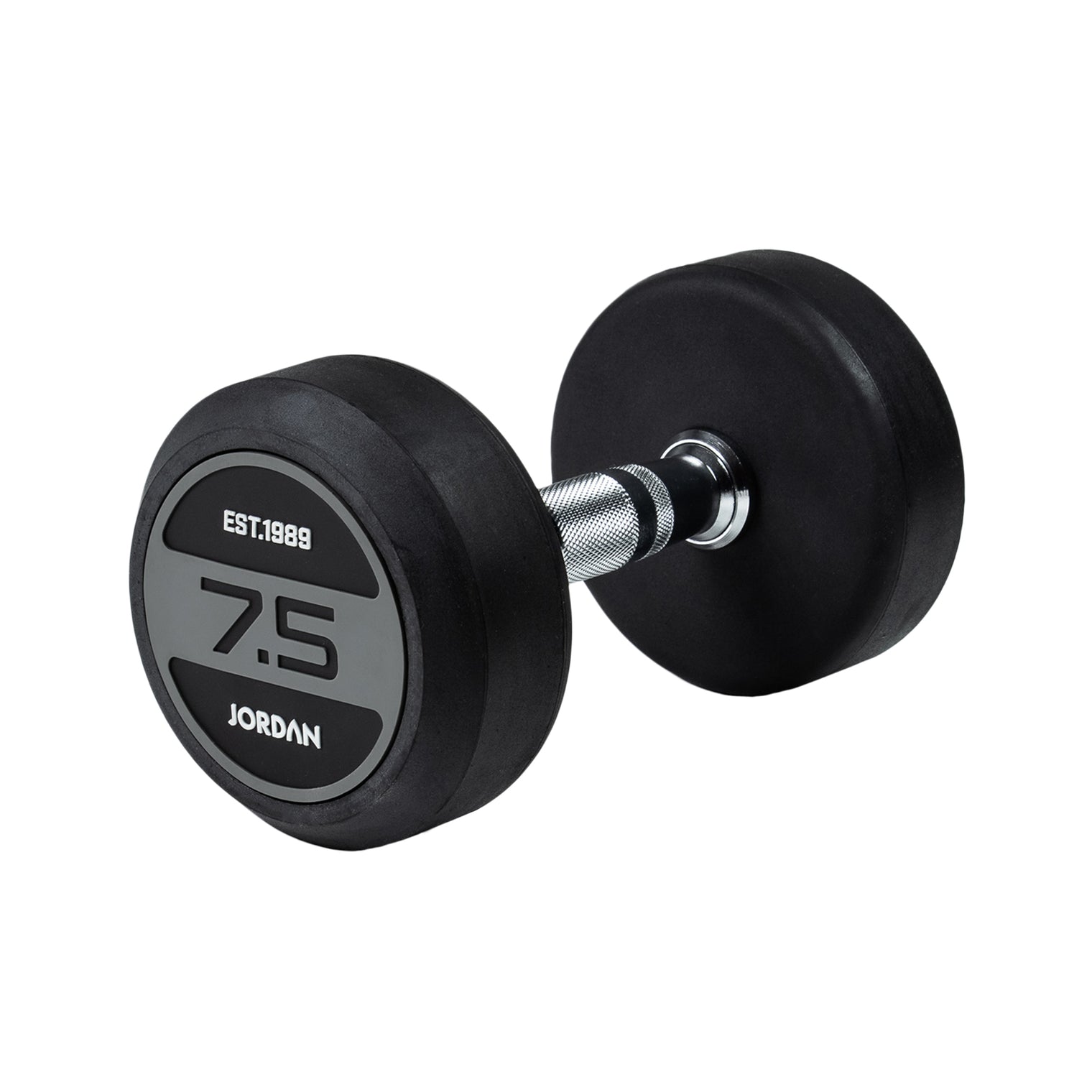JORDAN 7.5kg Rubber Dumbbells (Pair) - Grey