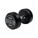 JORDAN 17.5kg Rubber Dumbbells (Pair) - Grey