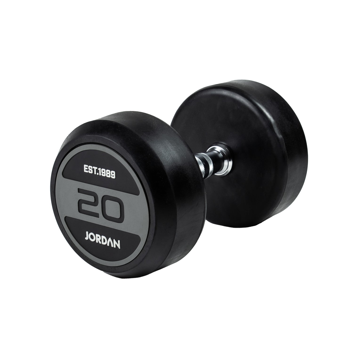 JORDAN 20kg Rubber Dumbbells (Pair) - Grey