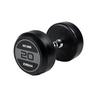 JORDAN 20kg Rubber Dumbbells (Pair) - Grey