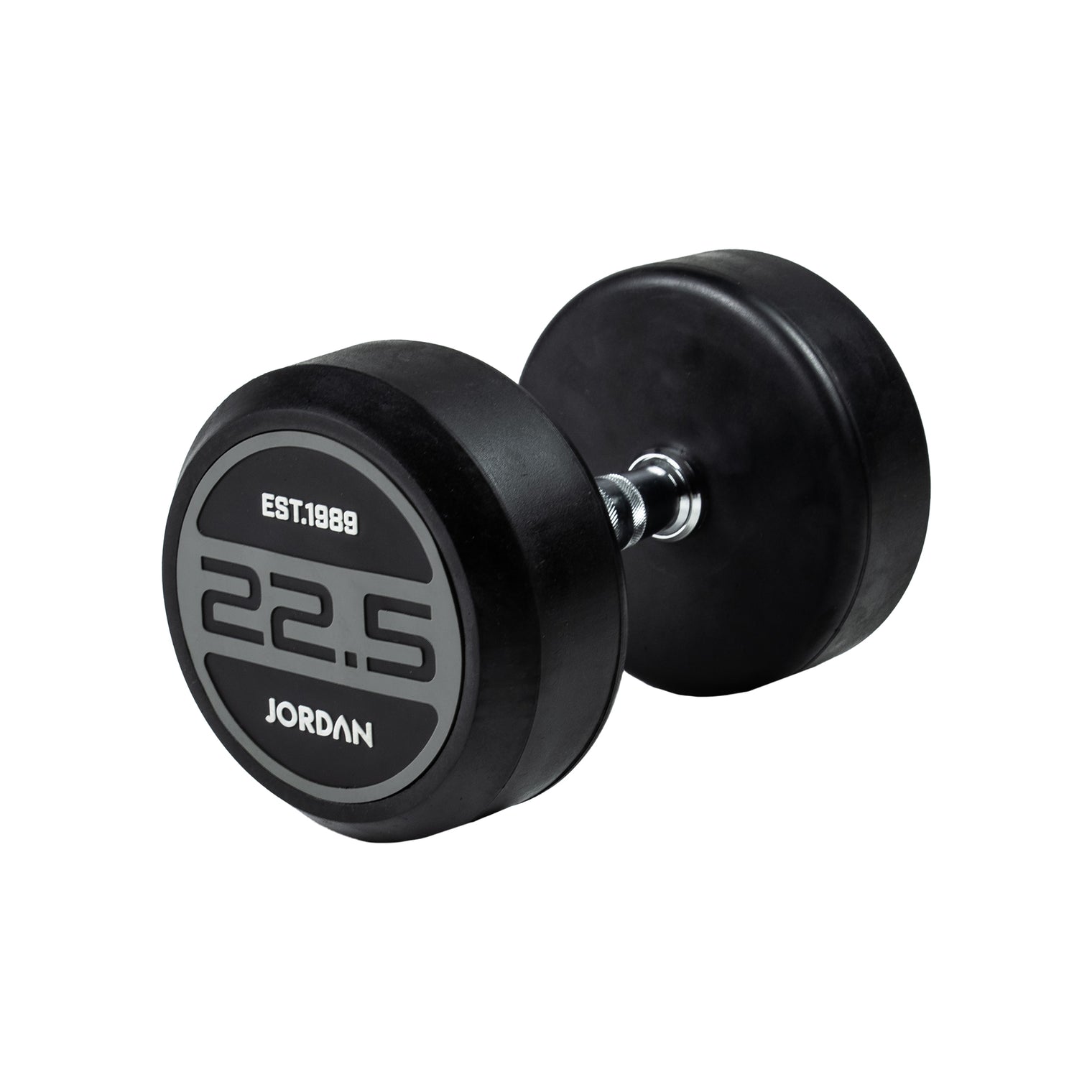 JORDAN 22.5kg Rubber Dumbbells (Pair) - Grey
