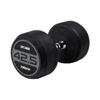 JORDAN 42.5kg Rubber Dumbbells (Pair) - Grey