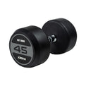 JORDAN 45kg Rubber Dumbbells (Pair) - Grey