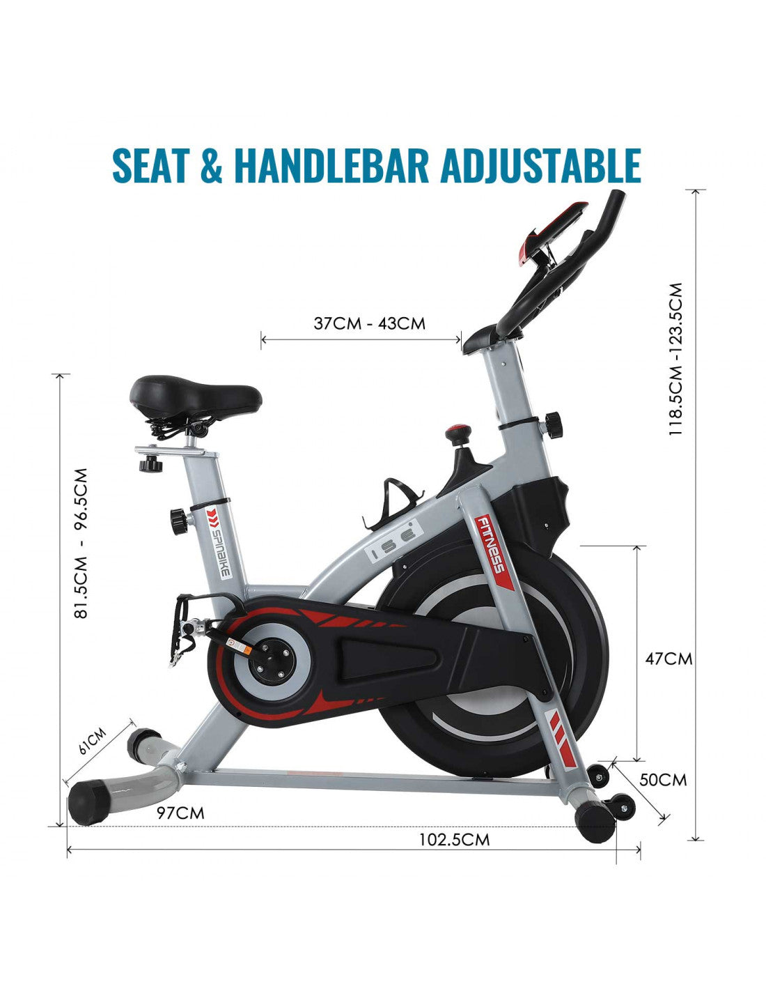 Magnetic Indoor Exercise Bike with 8 kg Flywheel