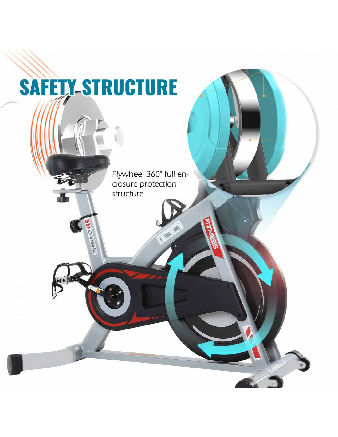 Magnetic Indoor Exercise Bike with 8 kg Flywheel