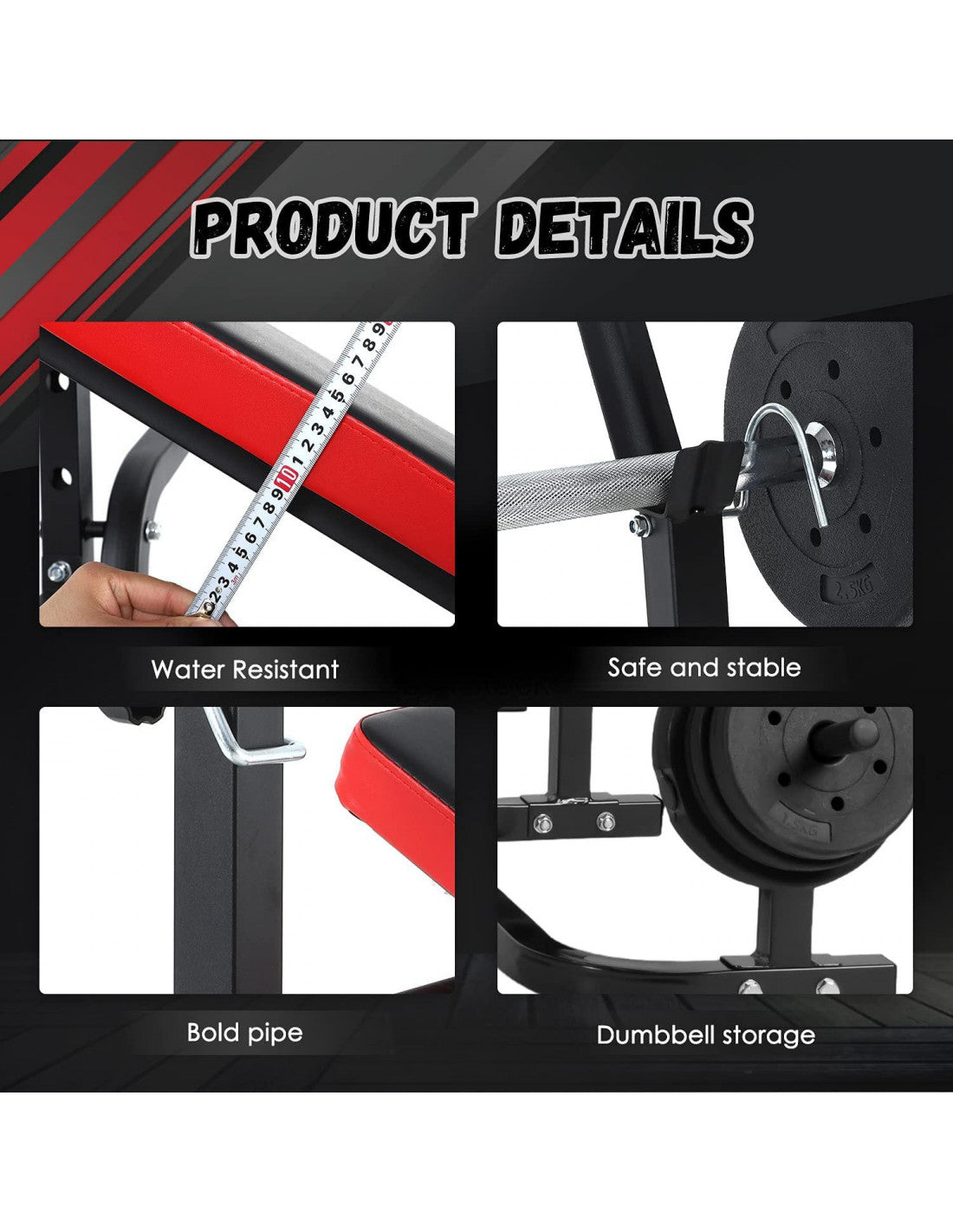 Premium Adjustable Foldable Weight Bench for Full-Body Home Workouts