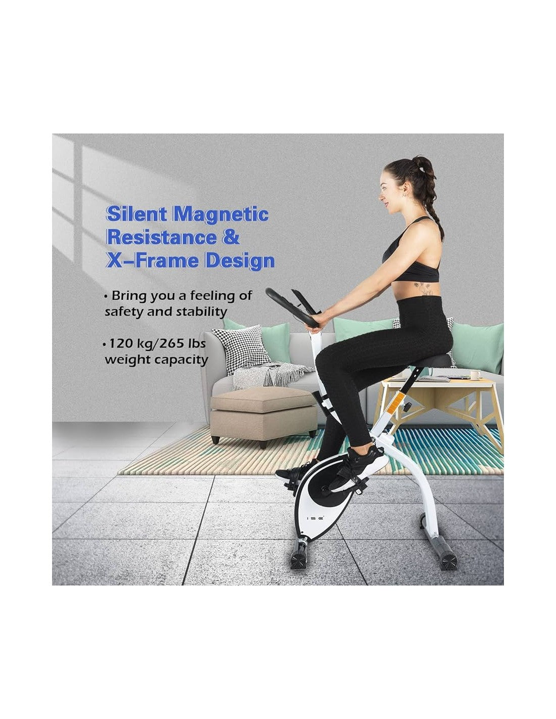 Foldable Magnetic X‑Bike Exercise Bike