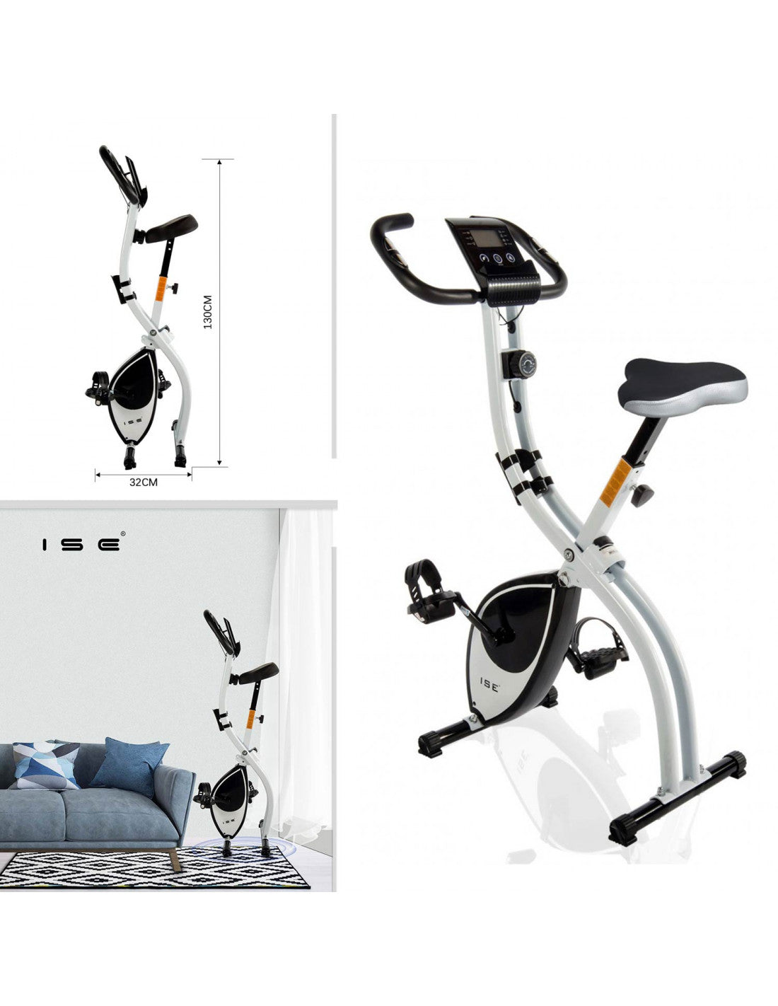 Foldable Magnetic X‑Bike Exercise Bike