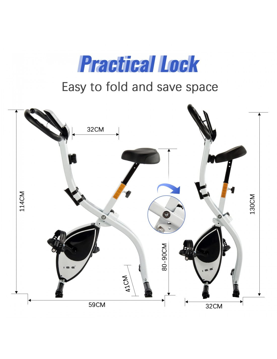 Foldable Magnetic X‑Bike Exercise Bike